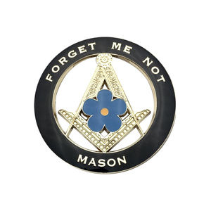 "Forget Me Not" Masonic Car Emblem